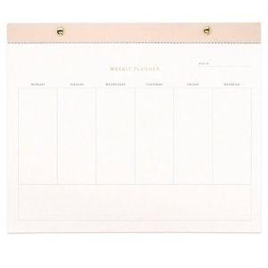 Undated Pink Weekly Planning Pad 8.5" x 10.5"